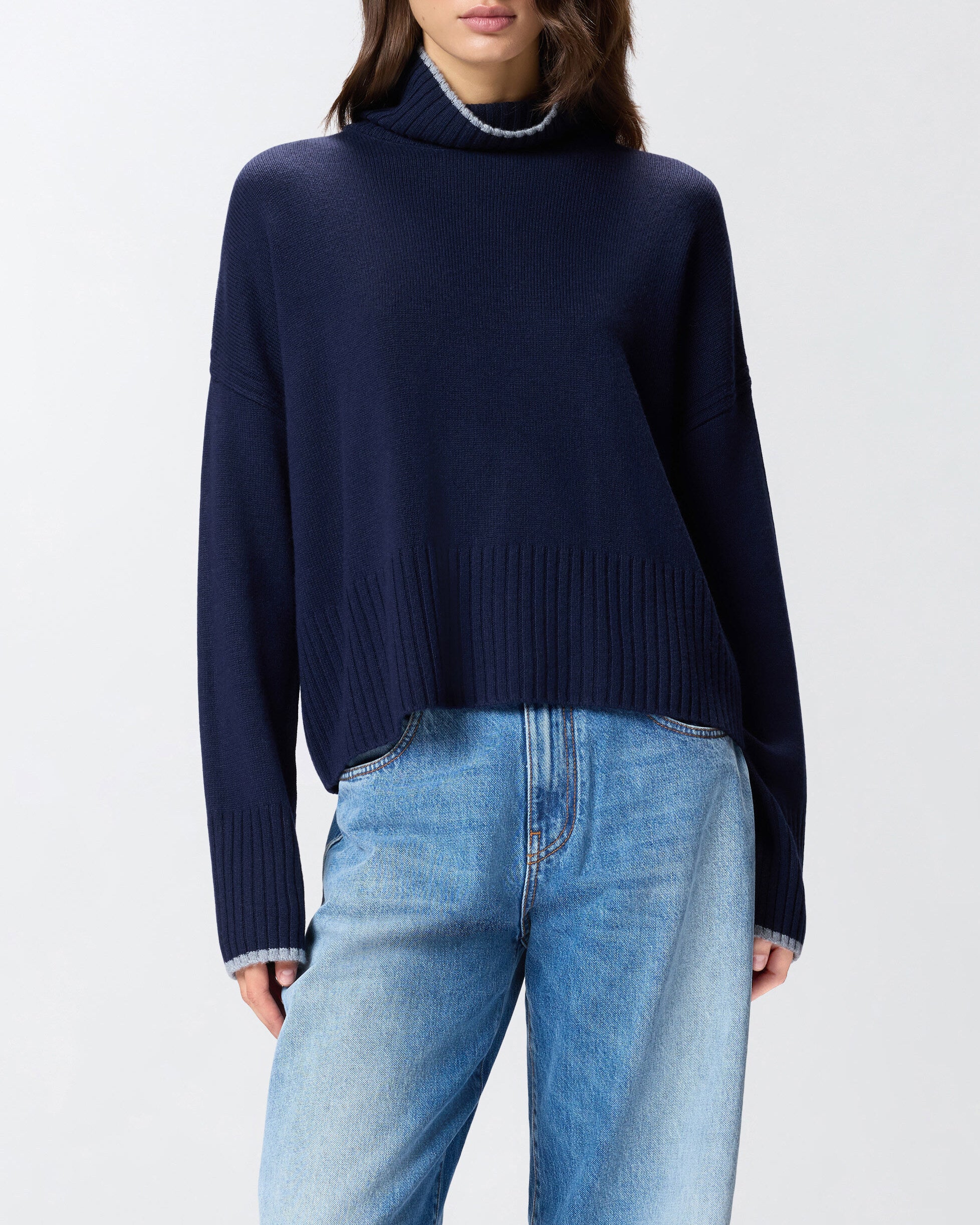 PINKO Maglia Dolcevita Falkland-Blu
