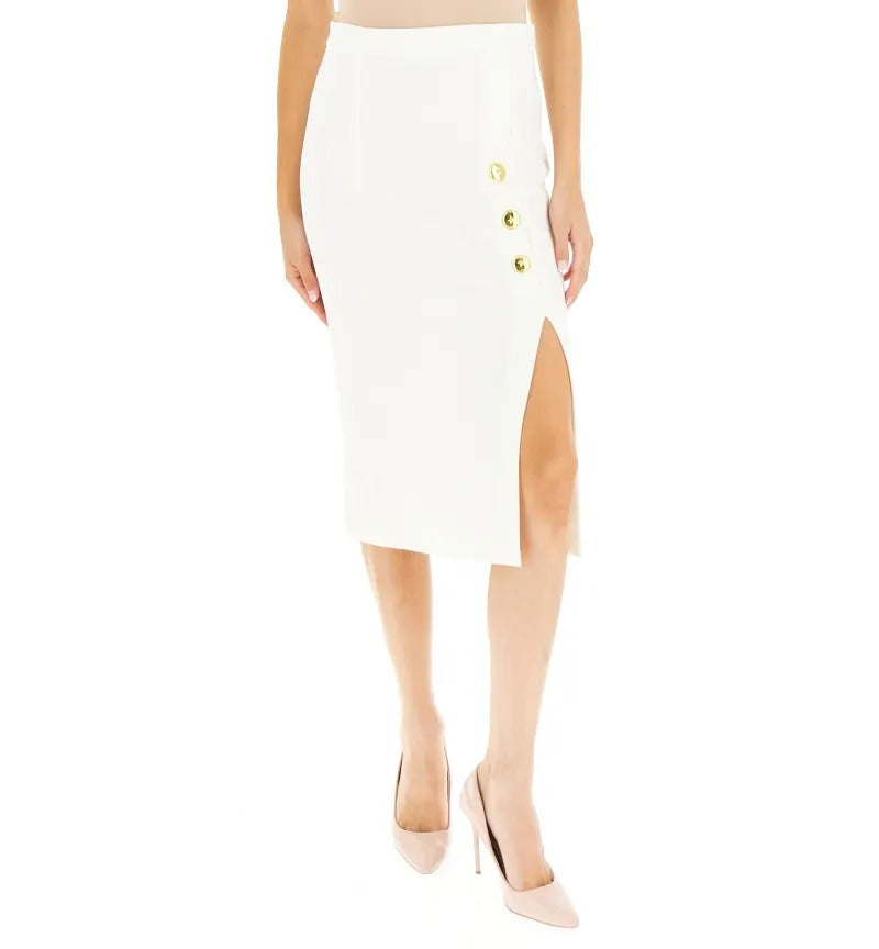 PINKO Gonna Giardiniera-Bianco Biancaneve