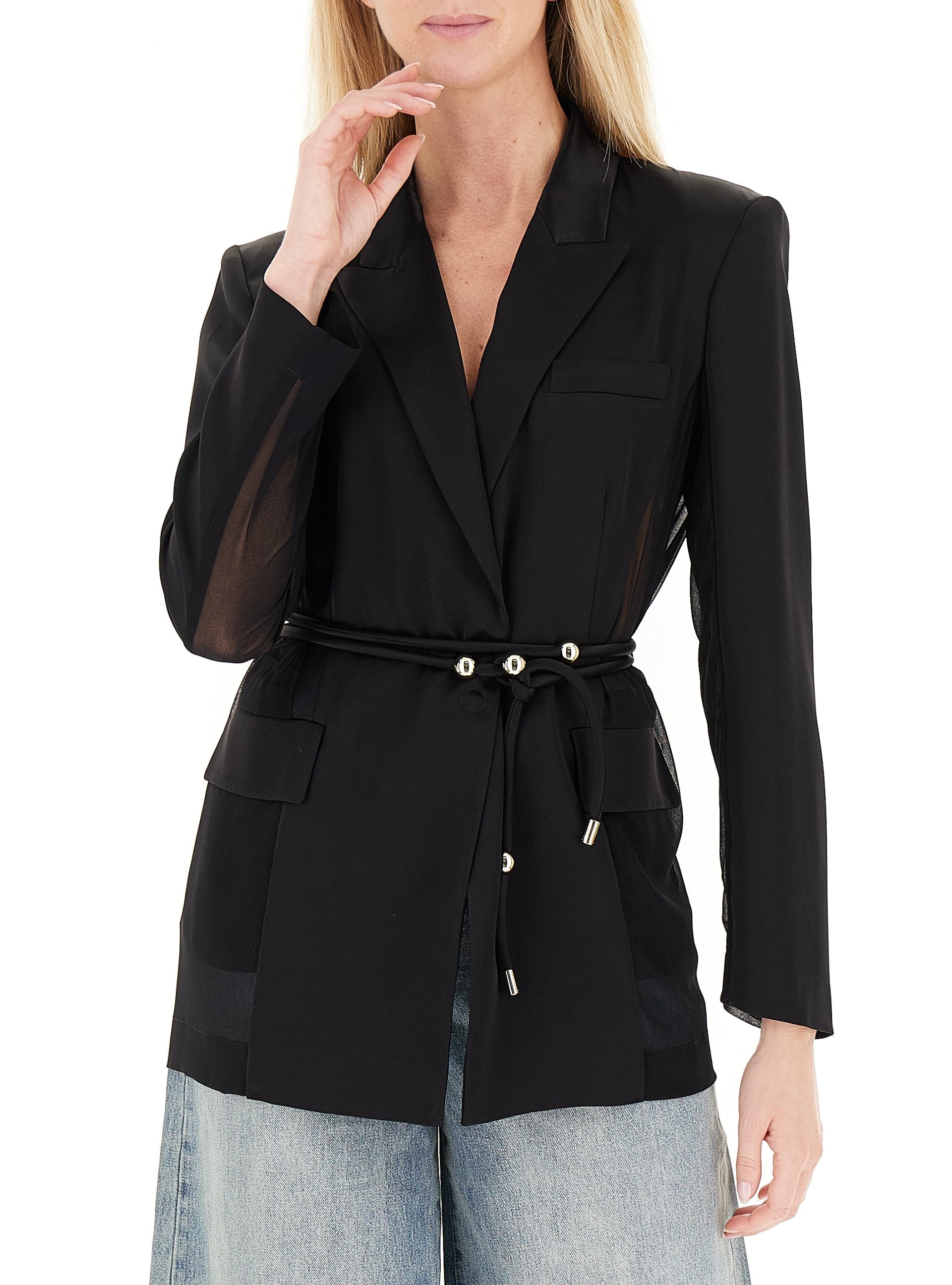 PINKO Giacca Carillon Satin-Nero
