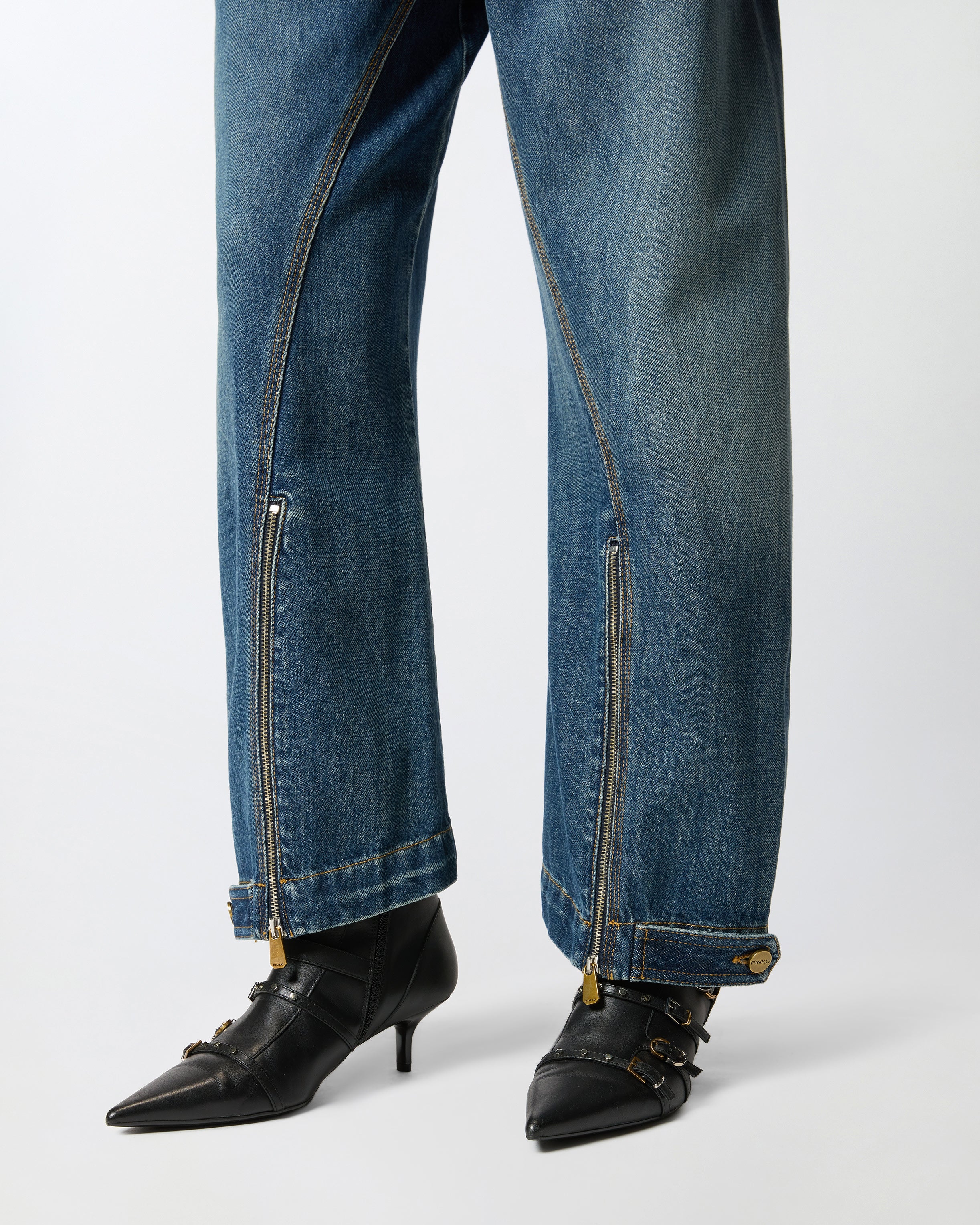 PINKO Jeans Sicuro Zip-Blu Denim