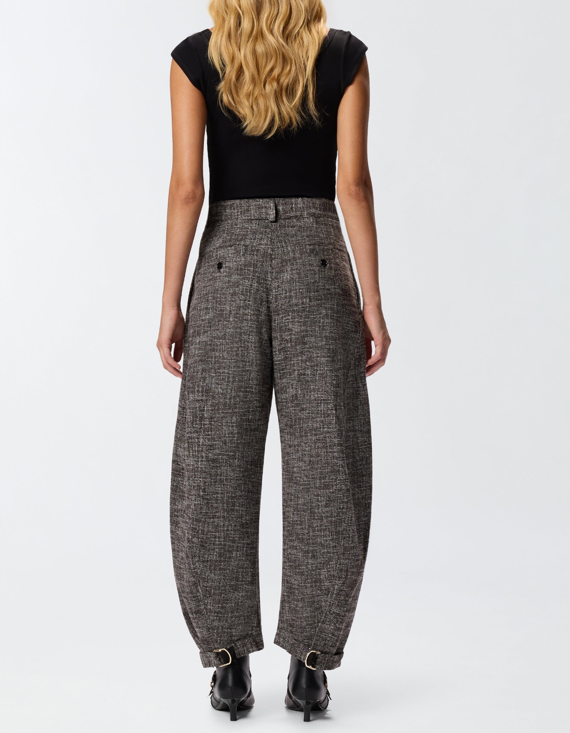 PINKO Pantalone Passiflora-Nero/Marrone/Bianco