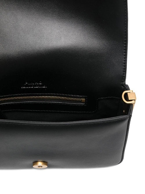 PINKO Borsa Love One Mini Slouchy Mb Charms-Nero Gold