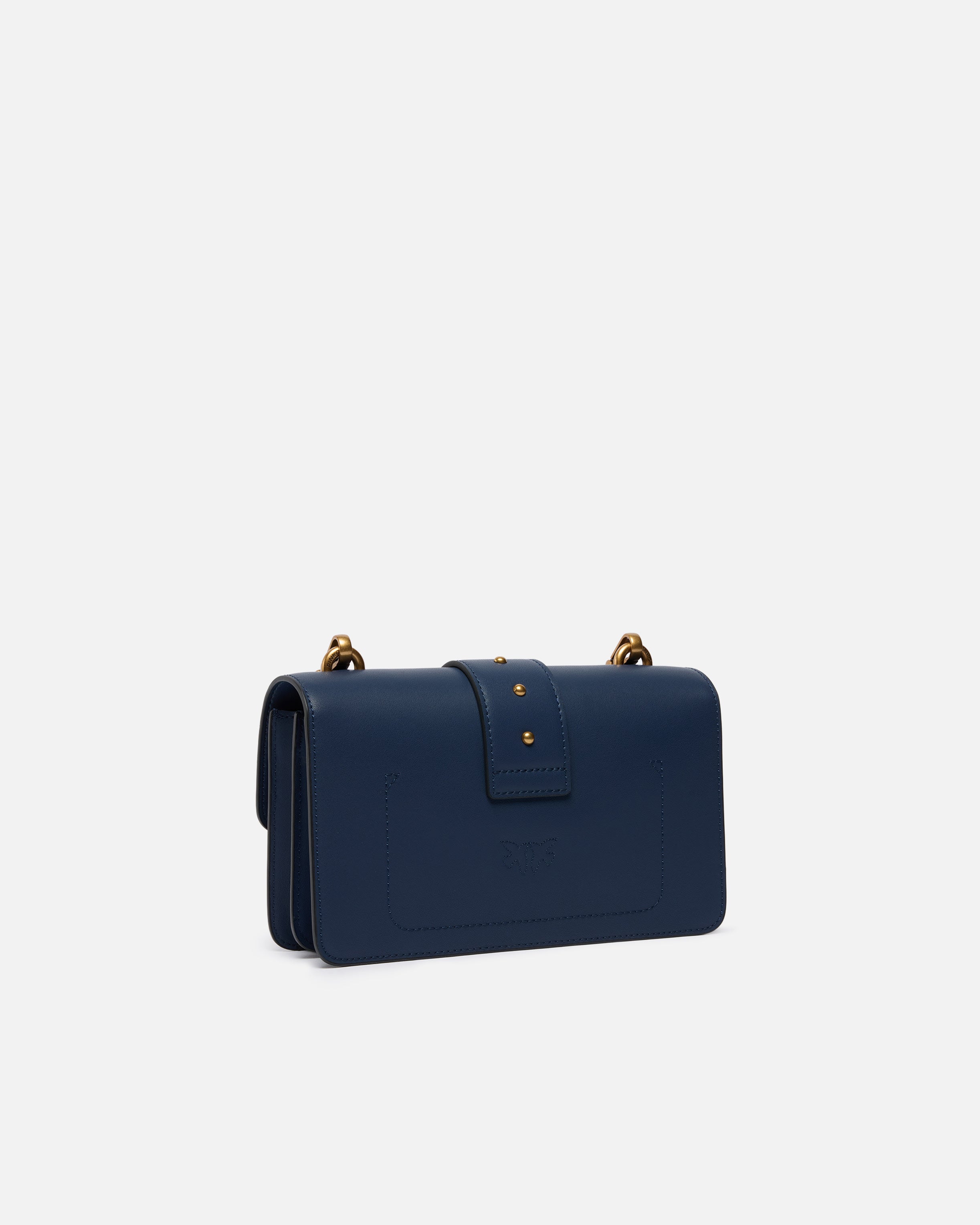 PINKO Borsa Love One Mini St-Blu Indaco Gold