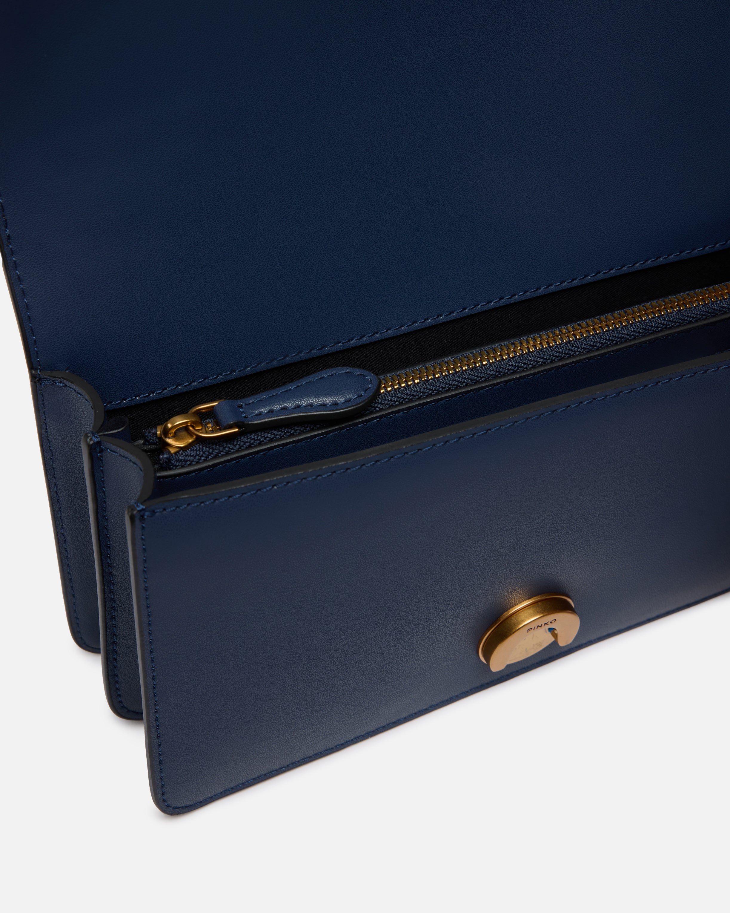PINKO Borsa Love One Mini St-Blu Indaco Gold
