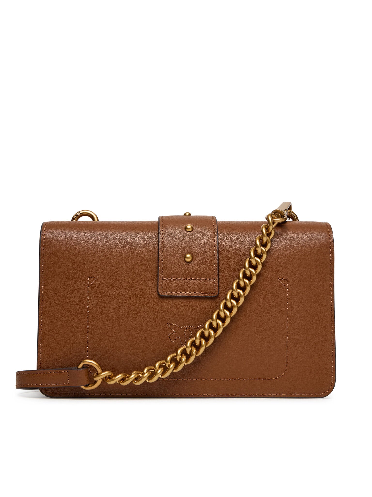 PINKO Borsa Love One Mini St-Marrone Gold