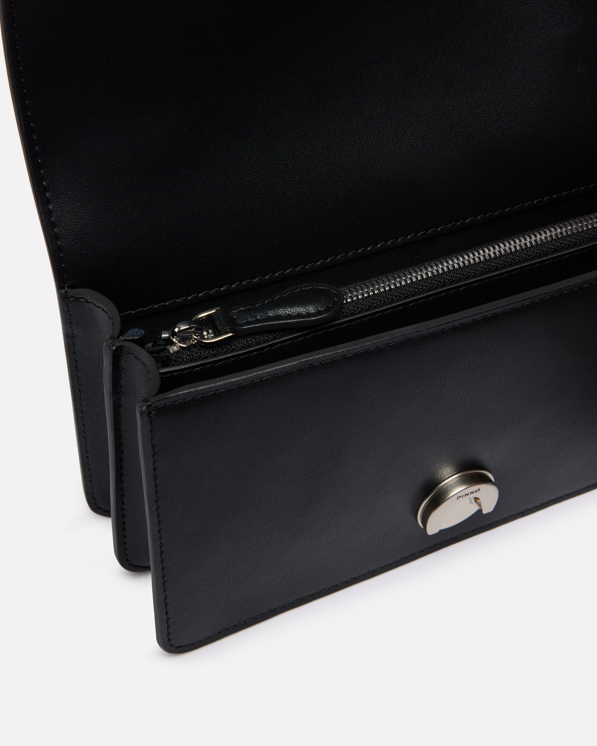 PINKO Borsa Love One Mini St-Nero Silver