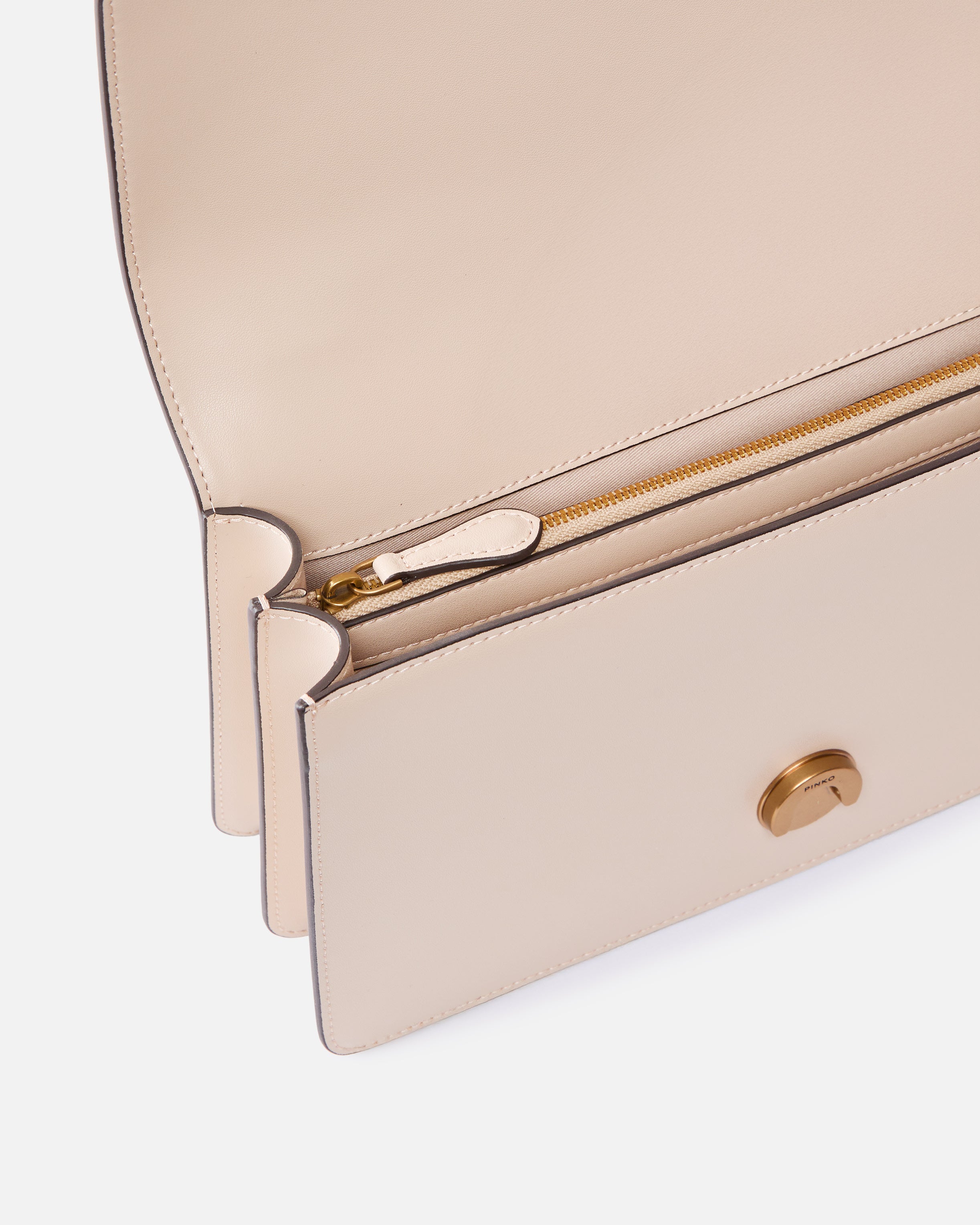 PINKO Borsa Love One Classic St-Beige Grigio Fumo Gold