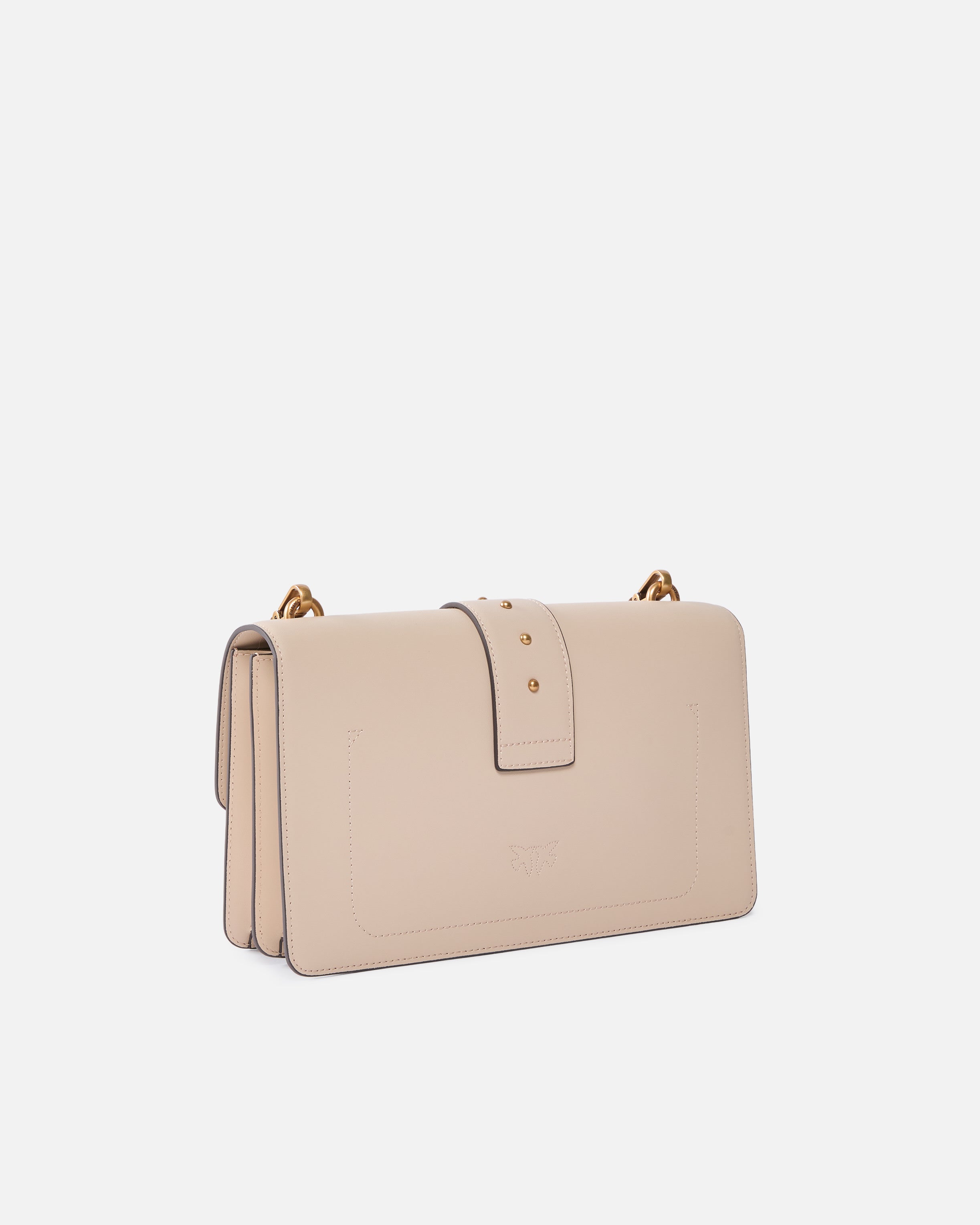 PINKO Borsa Love One Classic St-Beige Grigio Fumo Gold