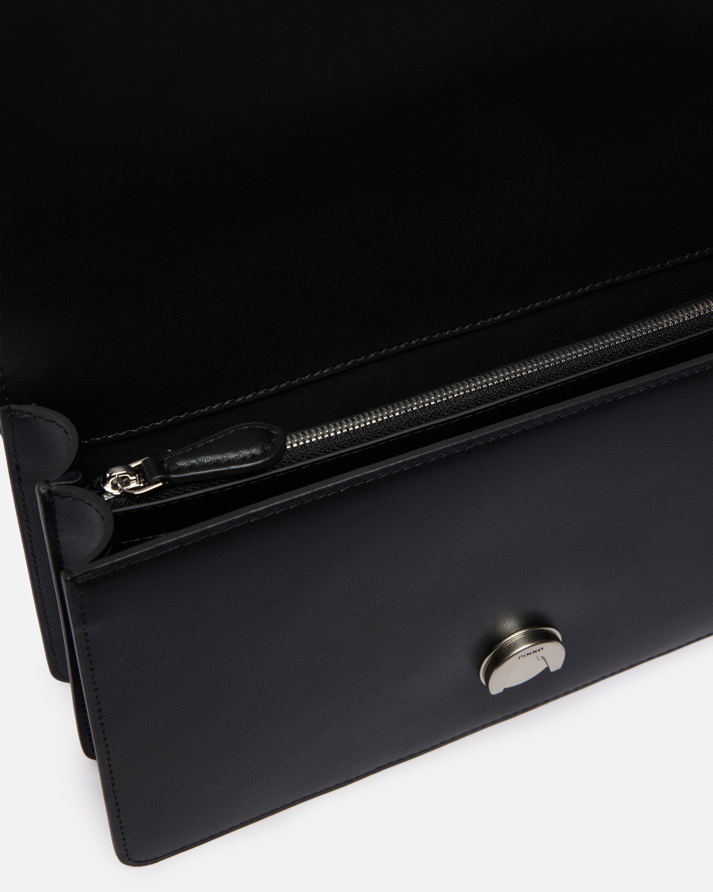PINKO Borsa Love One Classic St-Nero Silver