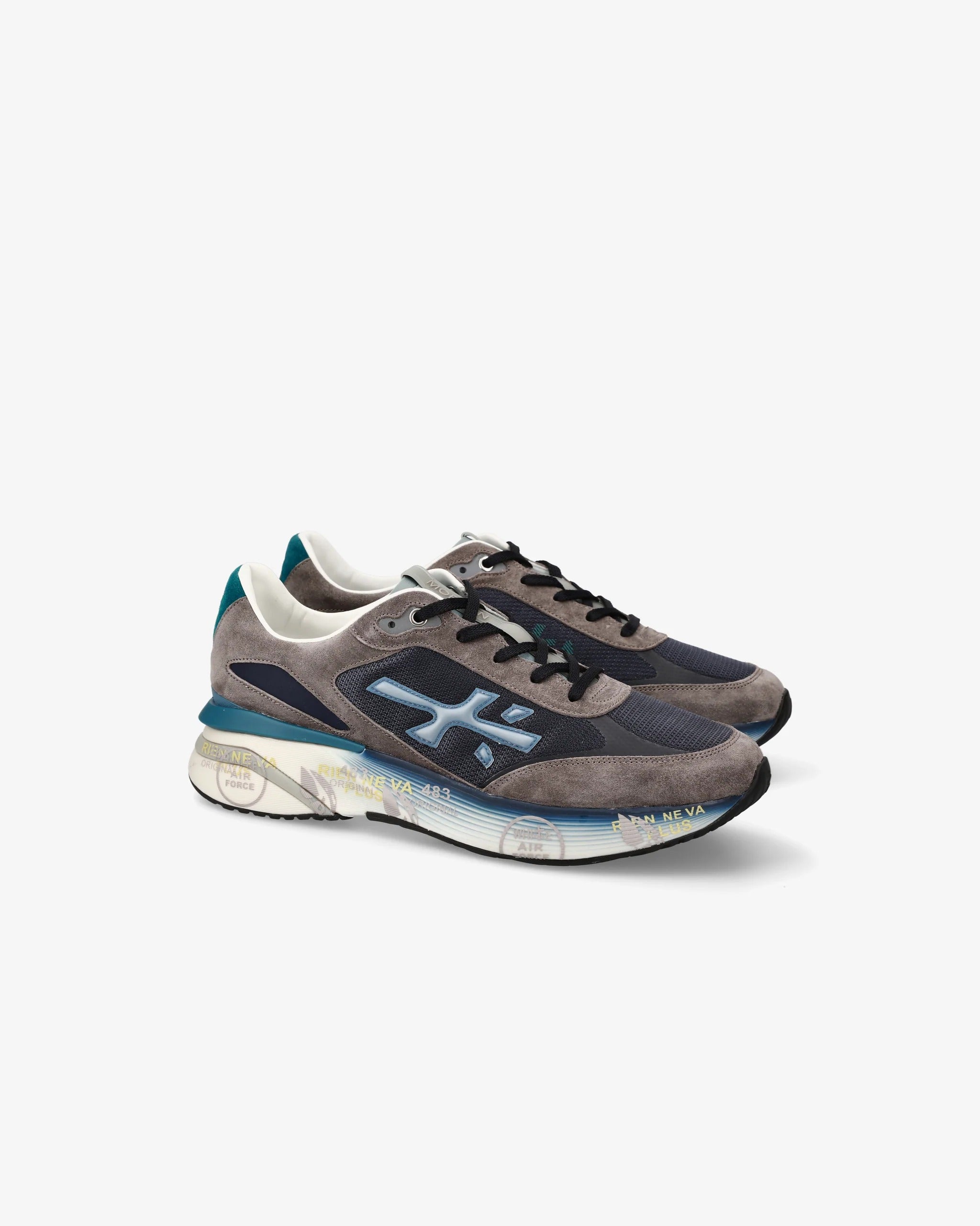 PREMIATA Sneaker Uomo Moerun 7772-Grigio Scuro Blu