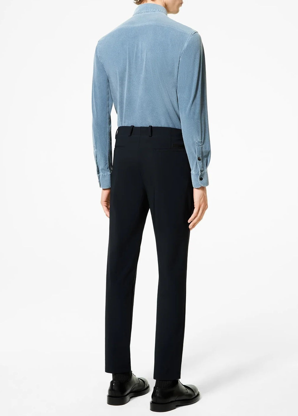 RRD Camicia Uomo Techno Wash Piquè-Blue Black