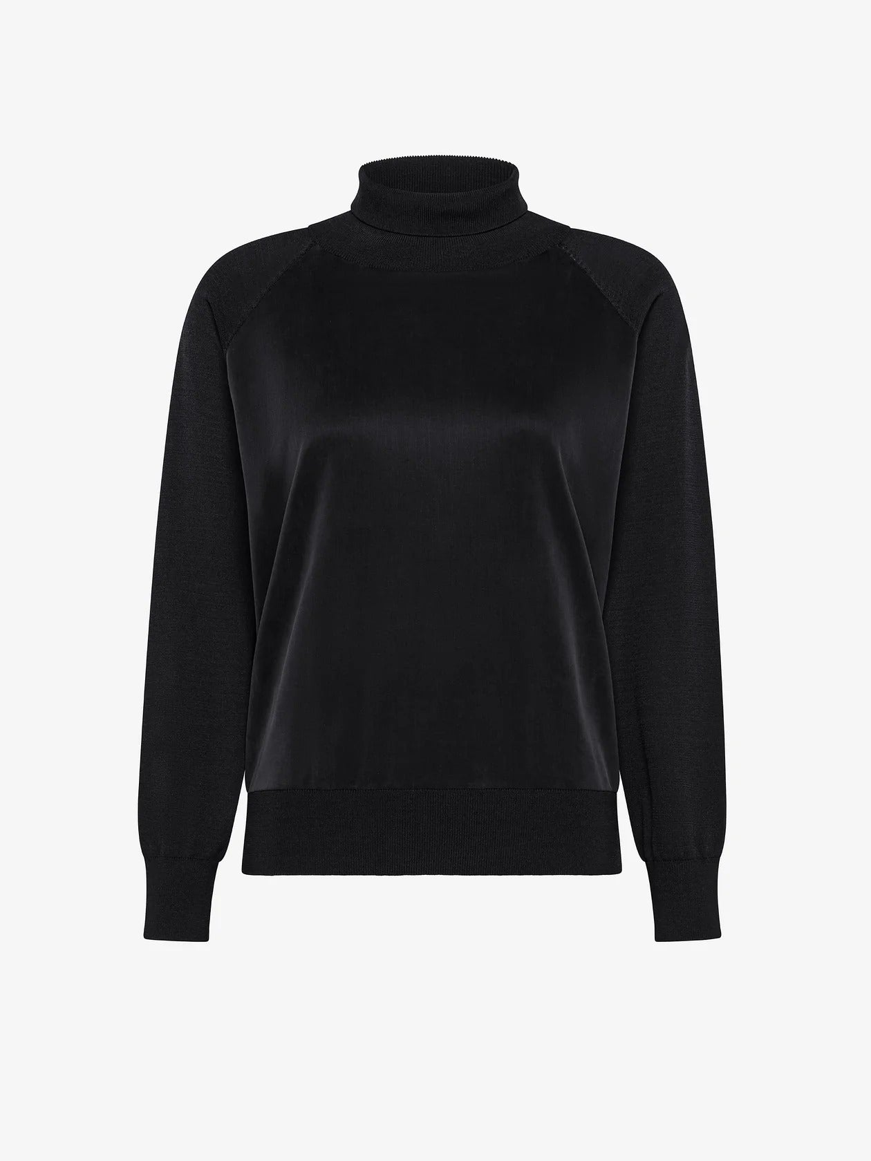 RRD Maglia Donna Dolcevita Cupro Turtleneck-Black