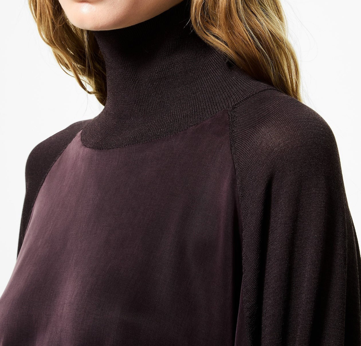 RRD Maglia Donna Dolcevita Cupro Turtleneck-Bordeaux