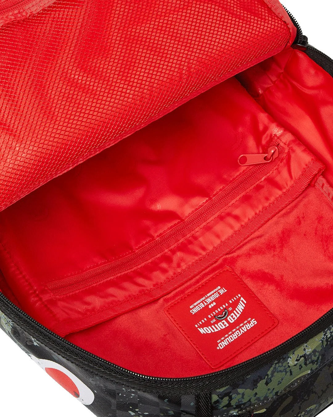 SPRAYGROUND Zaino Camo Splash-Nero Verde Militare