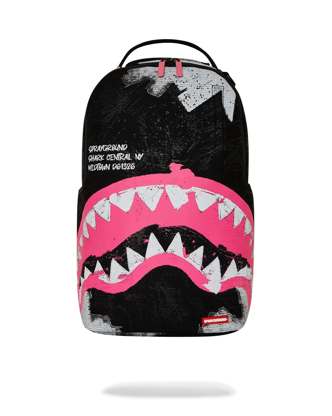 SPRAYGROUND Zaino Shark Central Sorbet Hand Painted-Nero