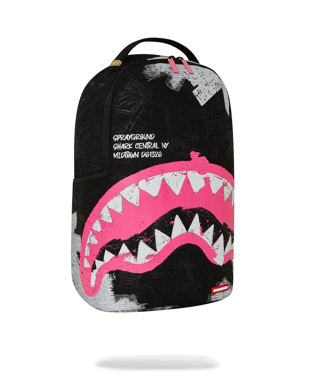SPRAYGROUND Zaino Shark Central Sorbet Hand Painted-Nero