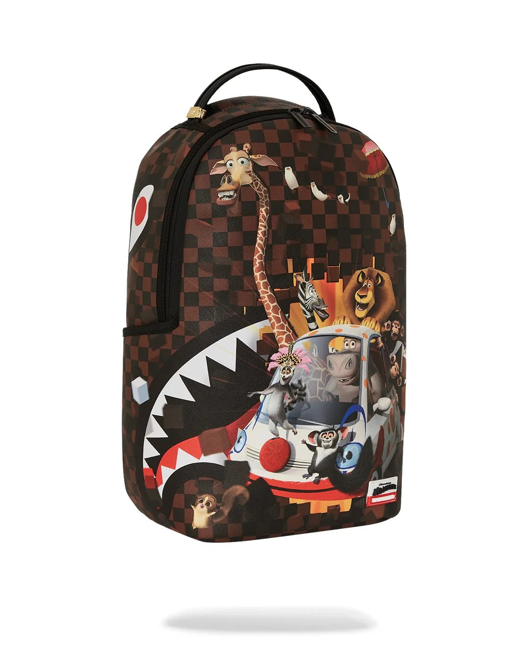 SPRAYGROUND Zaino Madagascar Checker Smash-Marrone