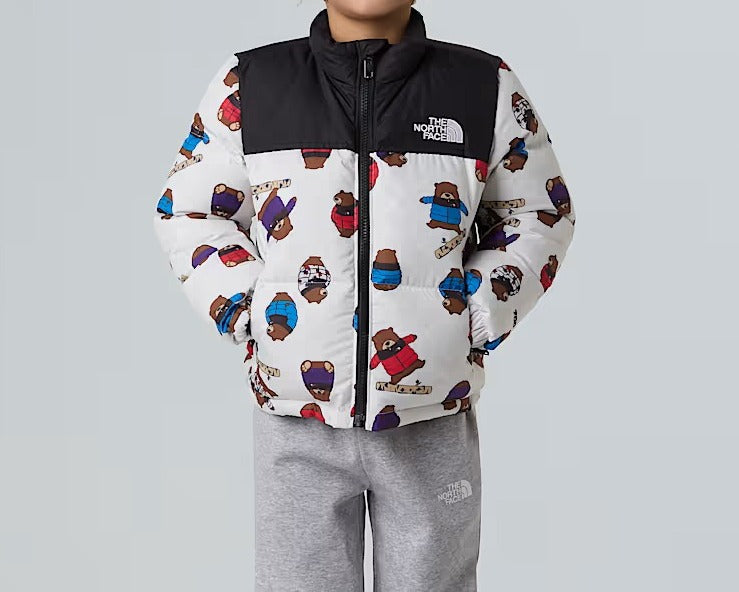 THE NORTH FACE Giubbotto Unisex Bambino 1996 RETRO NUPTSE PRINT-Tnf White Bear Print