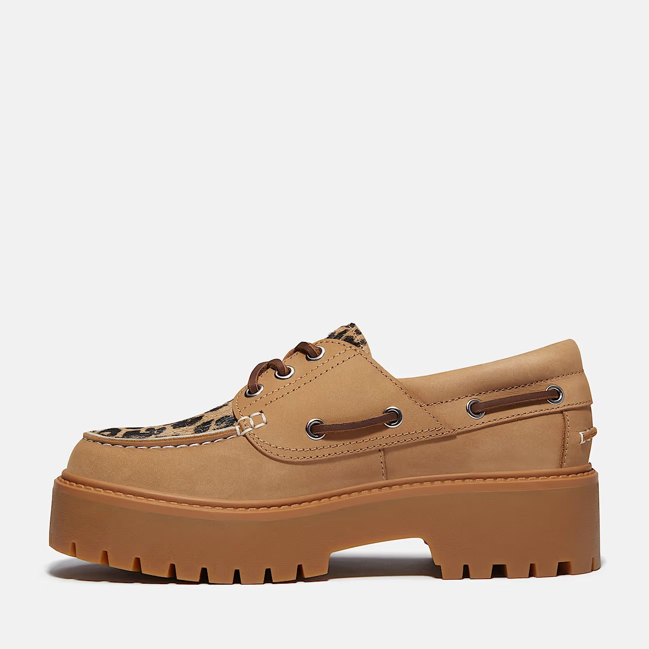 TIMBERLAND Scarpa Donna STONE STREET BOAT SHOE Leopard-Beige