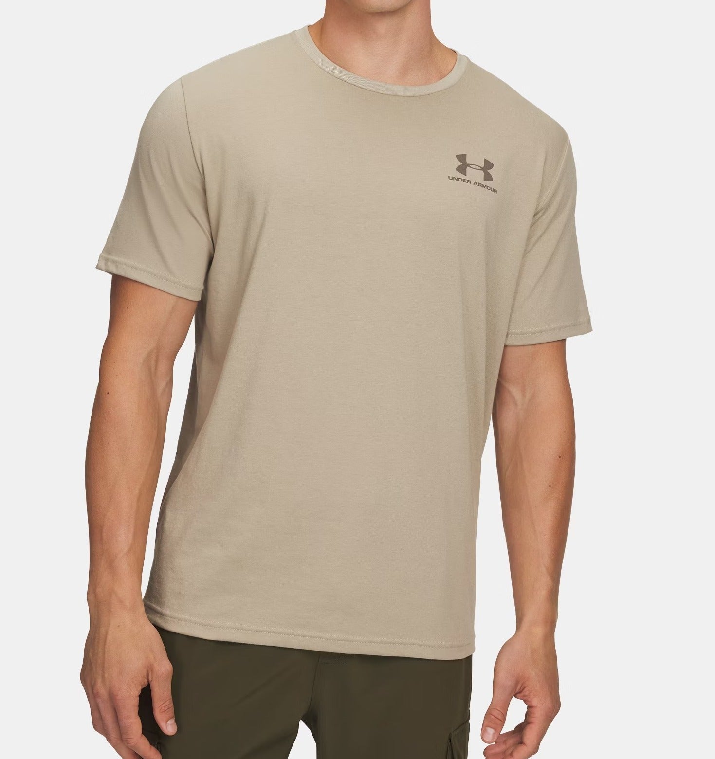 UNDER ARMOUR T-Shirt Uomo SPORTSTYLE Left Chest-Khaki