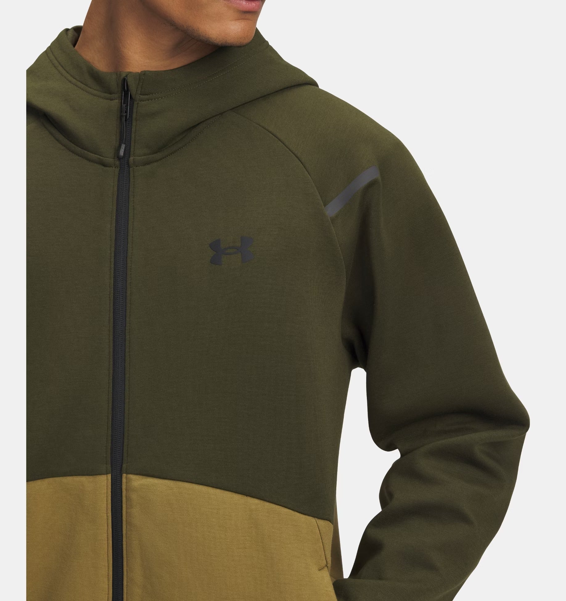 UNDER ARMOUR Felpa Uomo UNSTOPPABLE Full Zip-Expedition Green