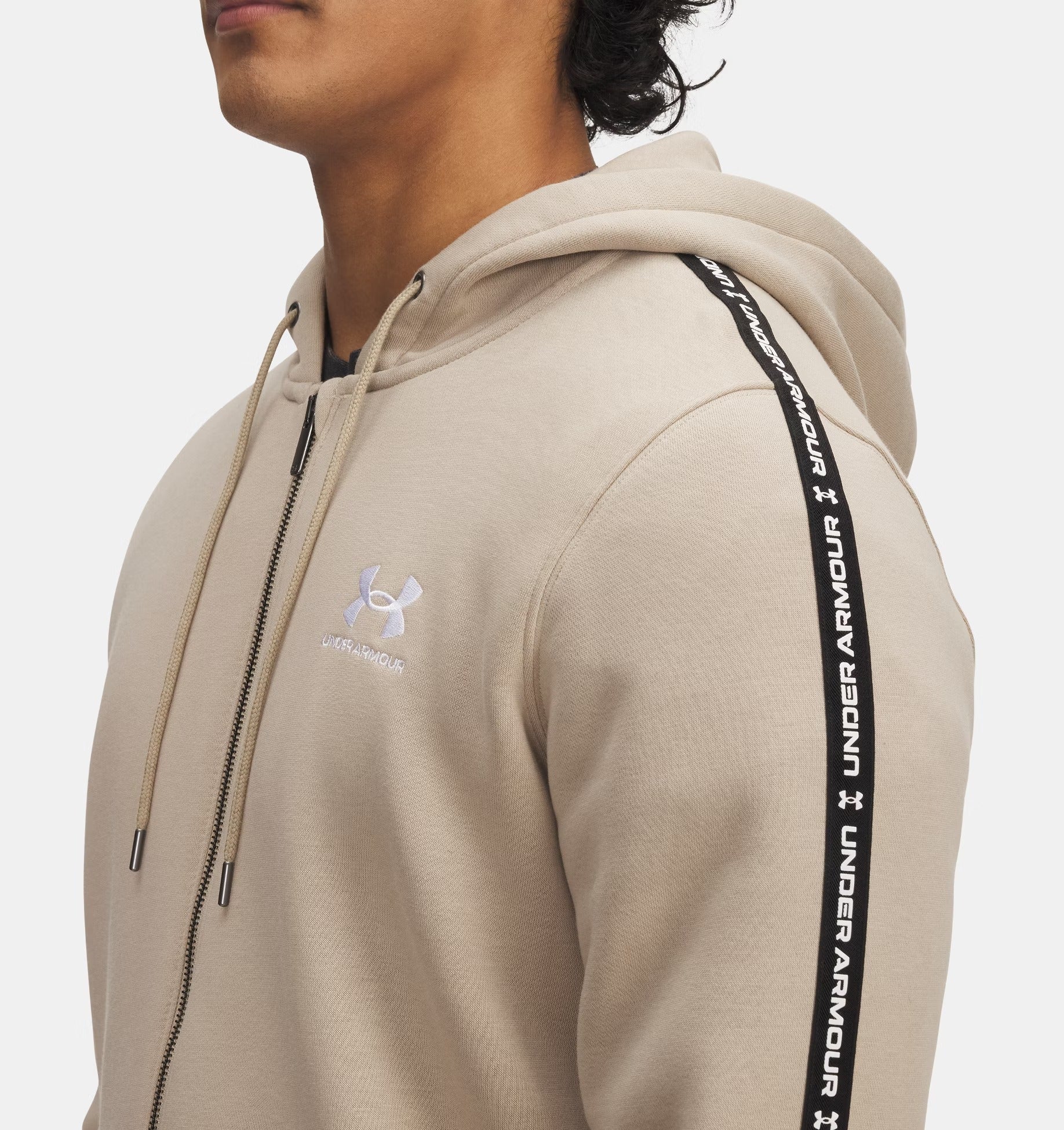 UNDER ARMOUR Felpa Uomo ICON Taping Full Zip-City Khaki