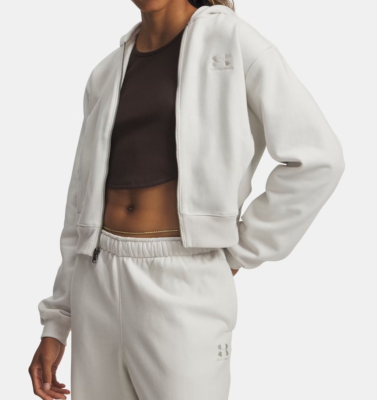 UNDER ARMOUR Felpa Donna ICON VIDA Full Zip-Summit White