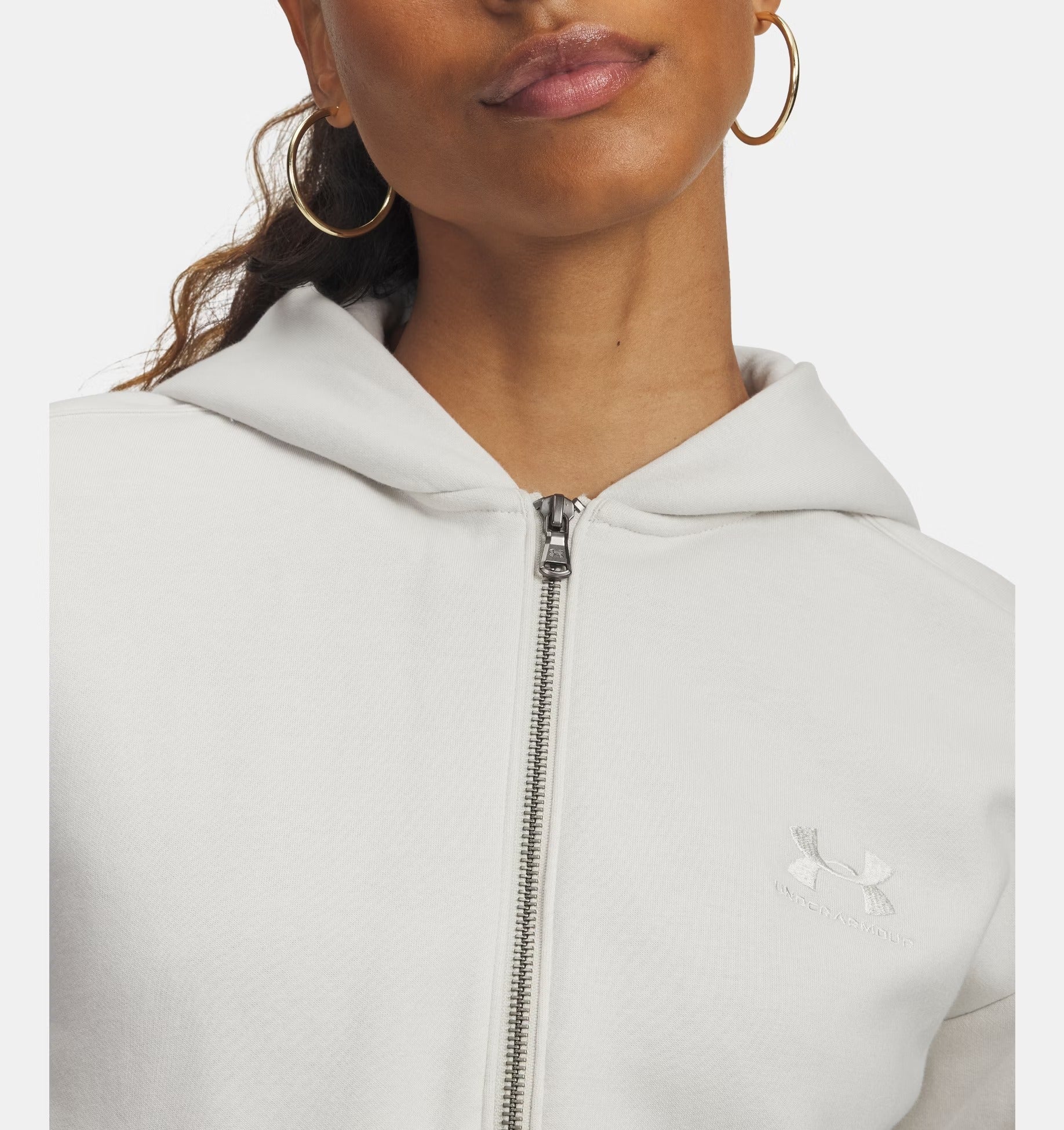 UNDER ARMOUR Felpa Donna ICON VIDA Full Zip-Summit White