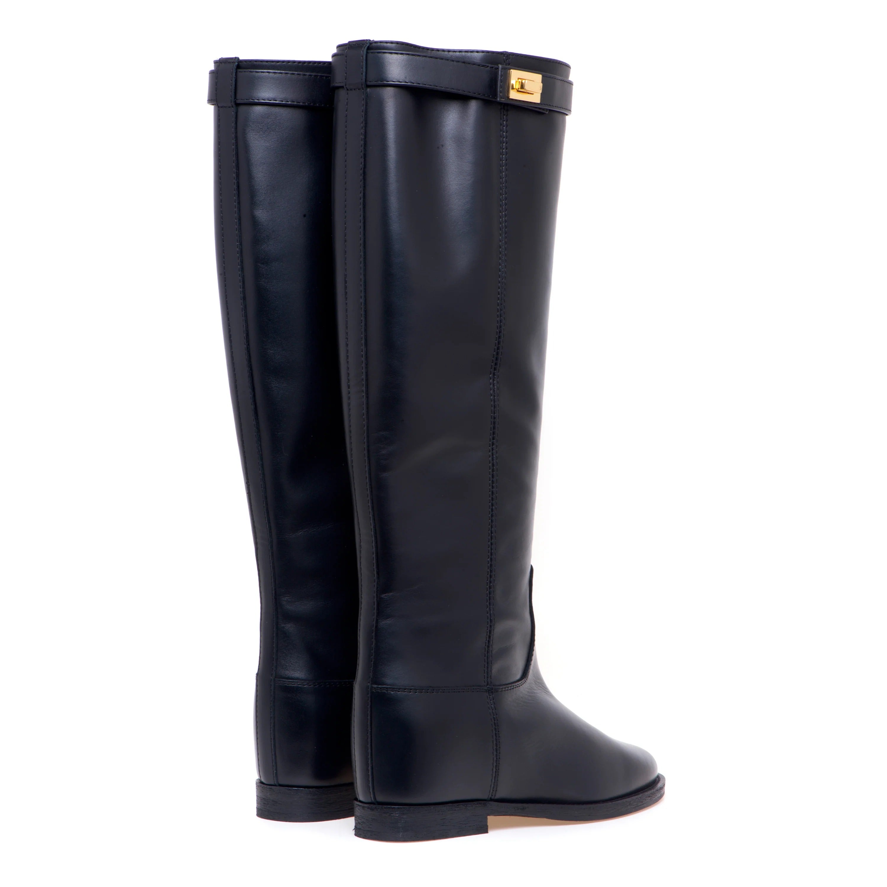 VIA ROMA 15 STIVALE SANTA MONICA Lucchetto Oro 3807-Nero