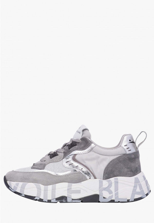 VOILE BLANCHE Sneaker Donna Club105-Grigio Argento