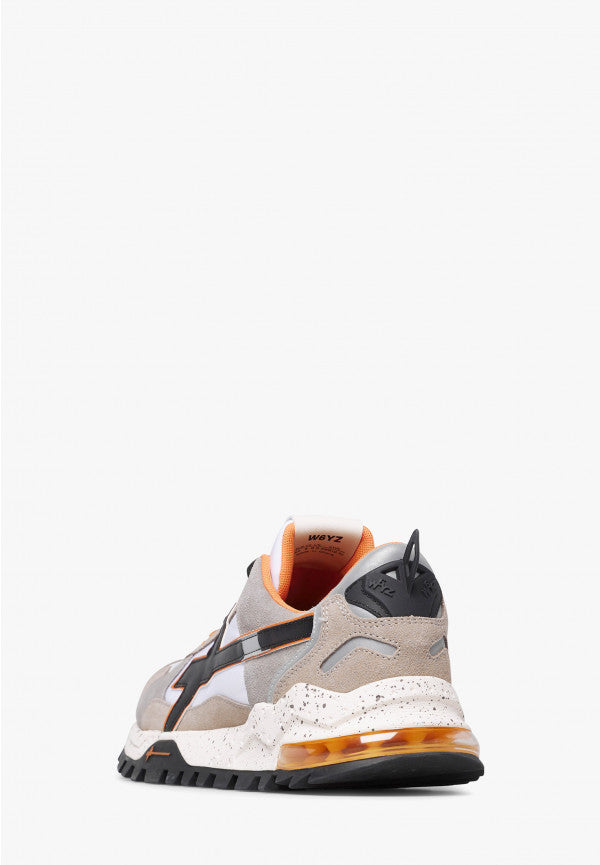 W6YZ Sneaker Uomo Breeze 3-M-Grigio Bianco Tortora