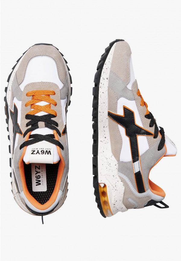W6YZ Sneaker Uomo Breeze 3-M-Grigio Bianco Tortora