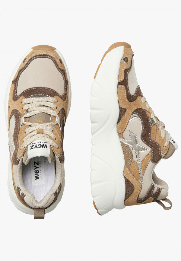 W6YZ Sneaker Donna Mia-W-Marrone Beige Platino