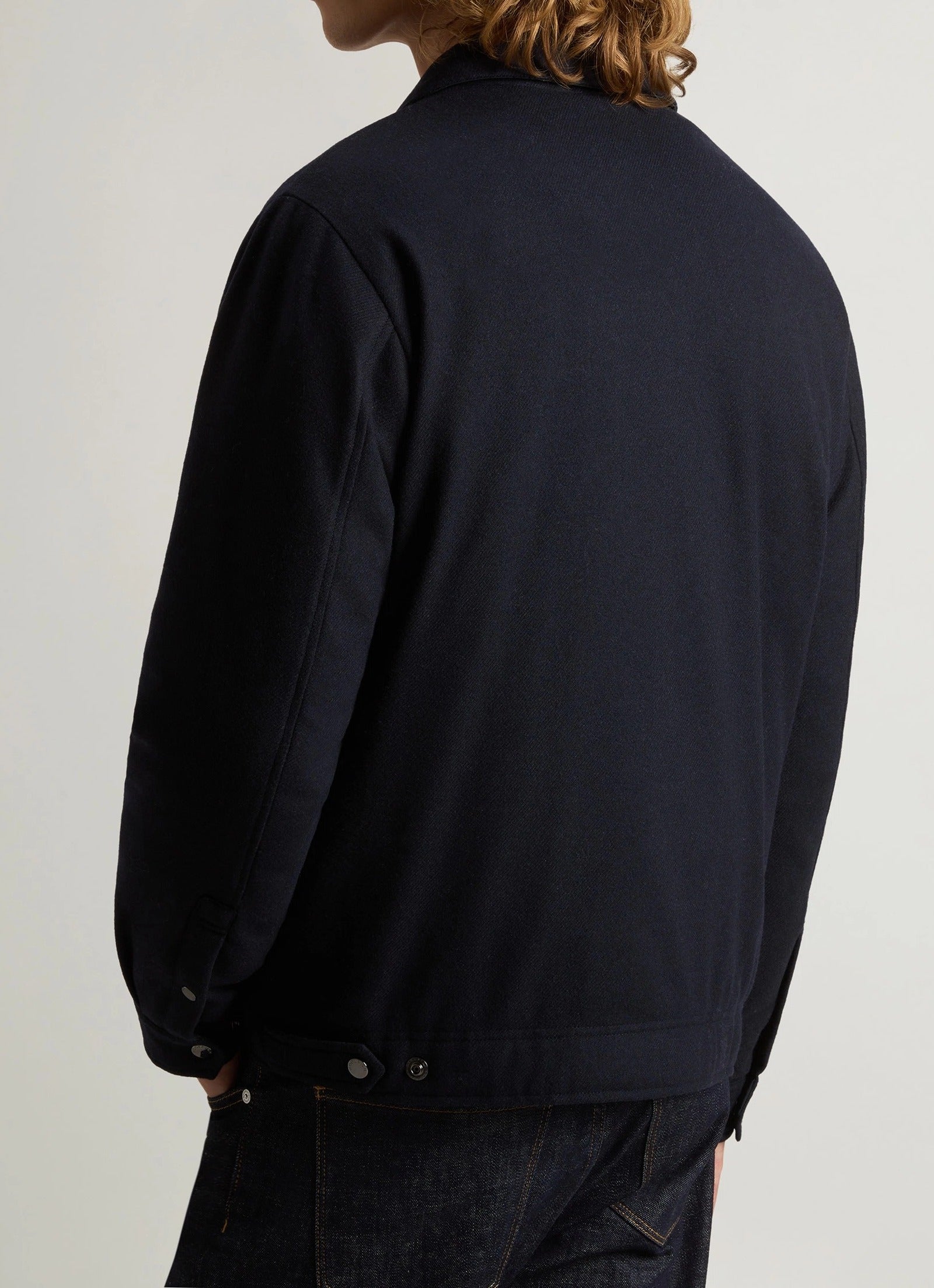 WOOLRICH Giacca Camicia Uomo WOOL KEATING-Melton Blue