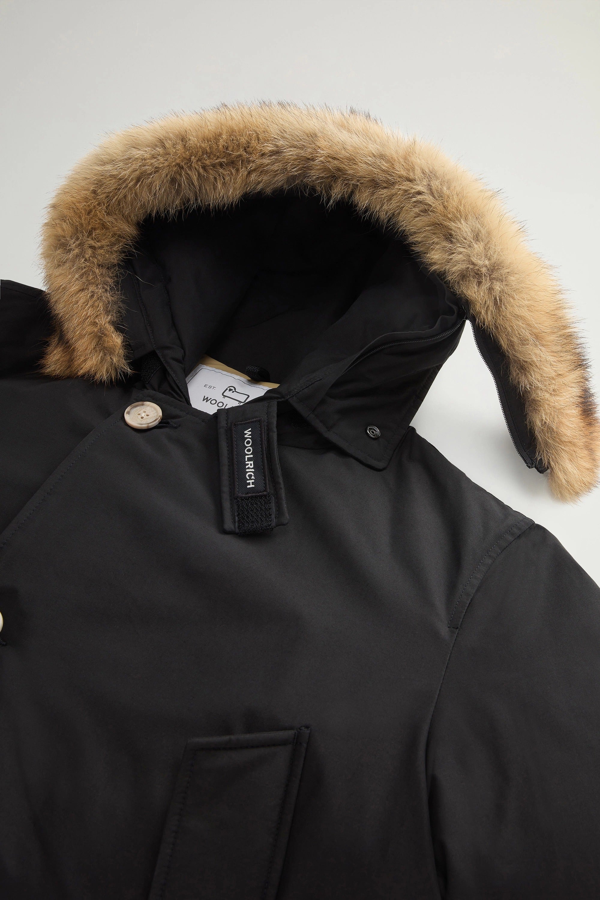 WOOLRICH Parka Uomo ARCTIC DETACHABLE FUR PARKA-Black