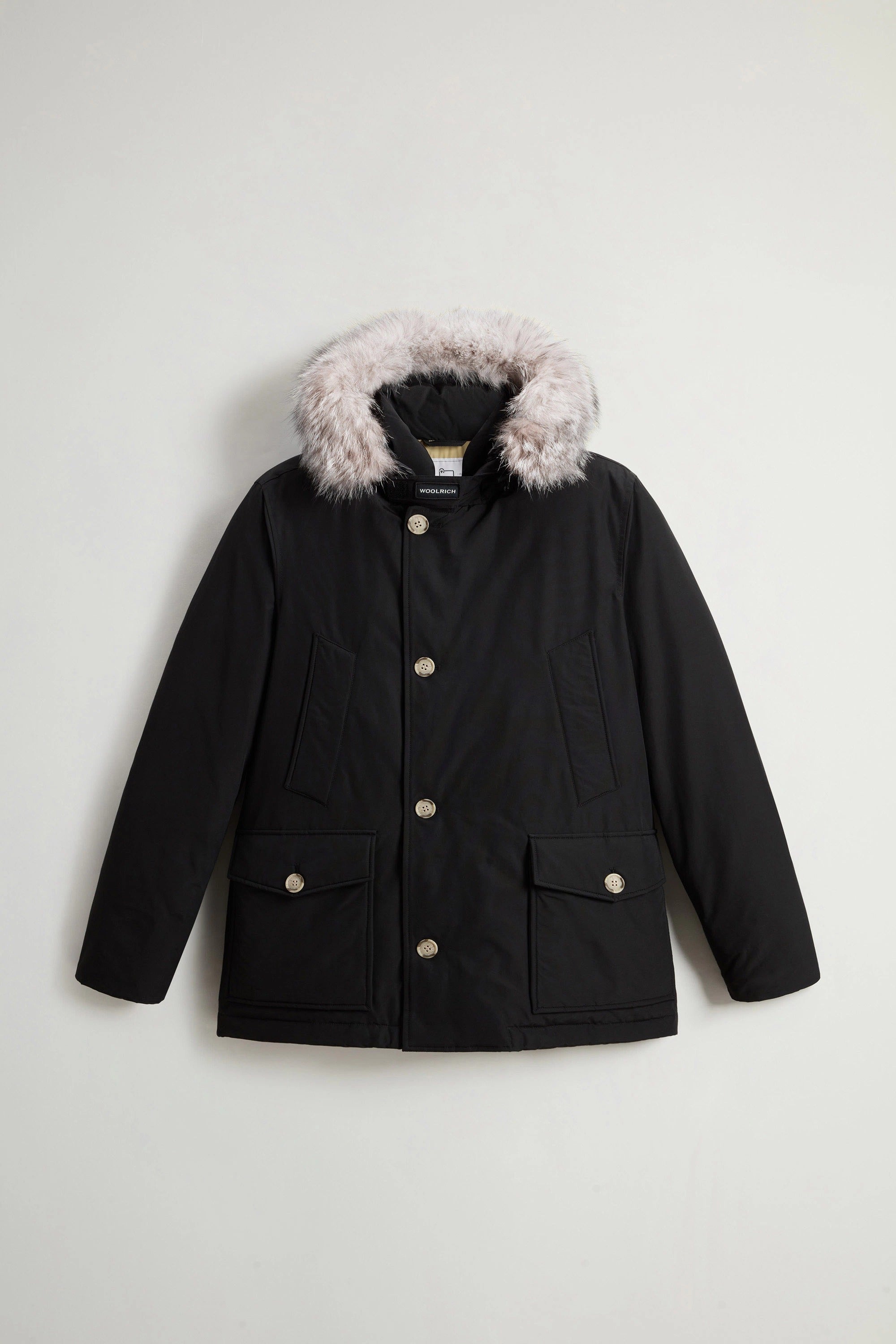 WOOLRICH Parka Uomo ARCTIC DETACHABLE FUR ANORAK-Black