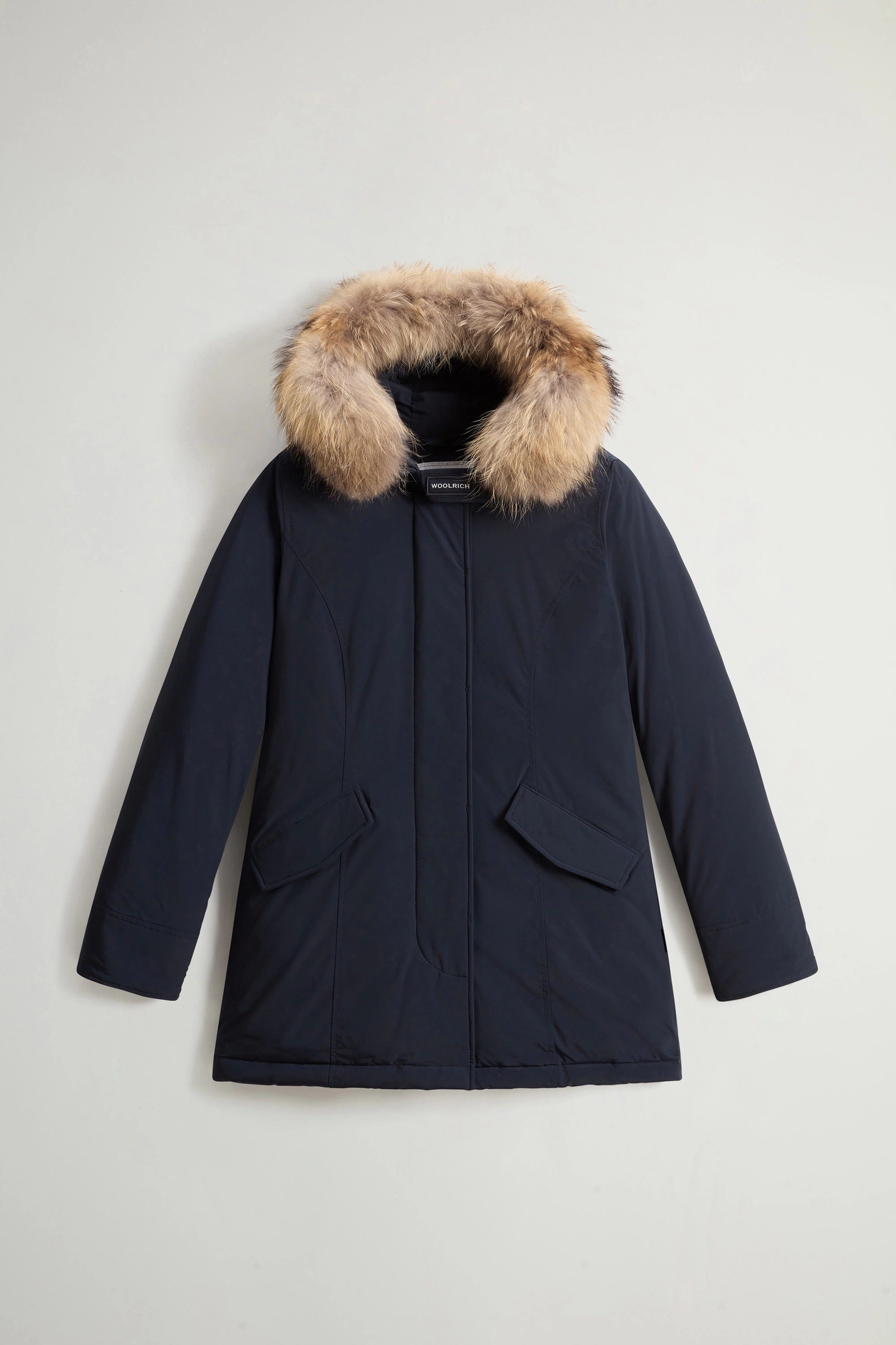WOOLRICH Parka Donna LUXURY ARCTIC RACCOON-Melton Blue