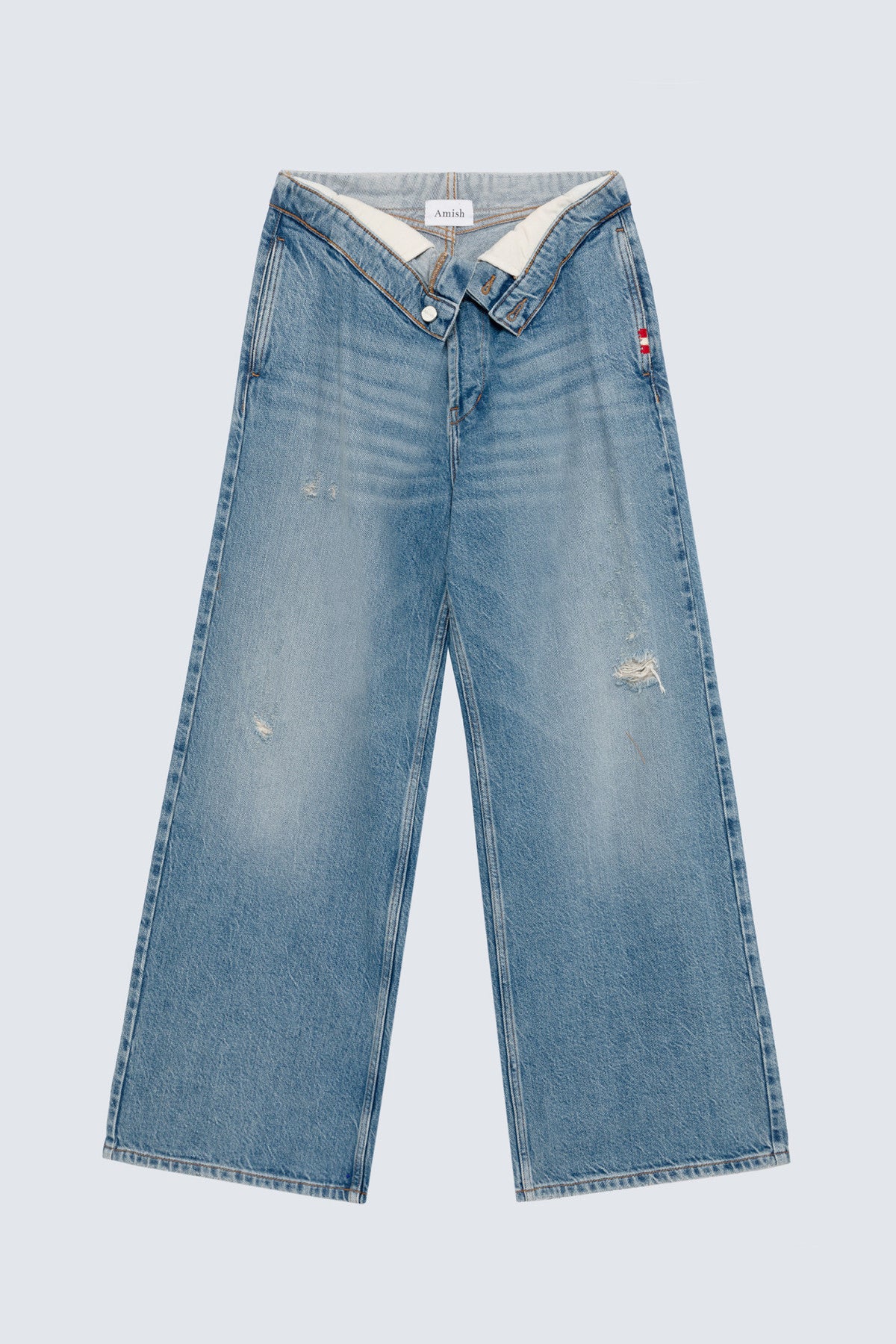 AMISH Jeans Donna ROLL UP DOLLY-Blu