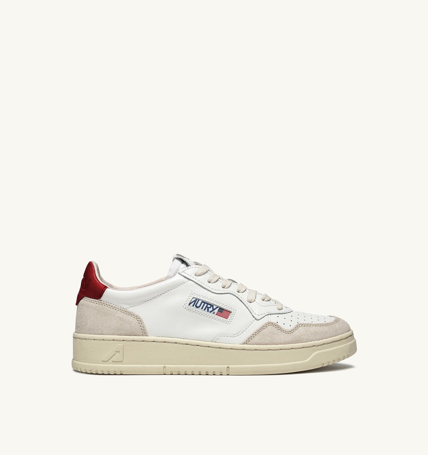 AUTRY Sneaker Uomo Medalist Low-White Beige Red