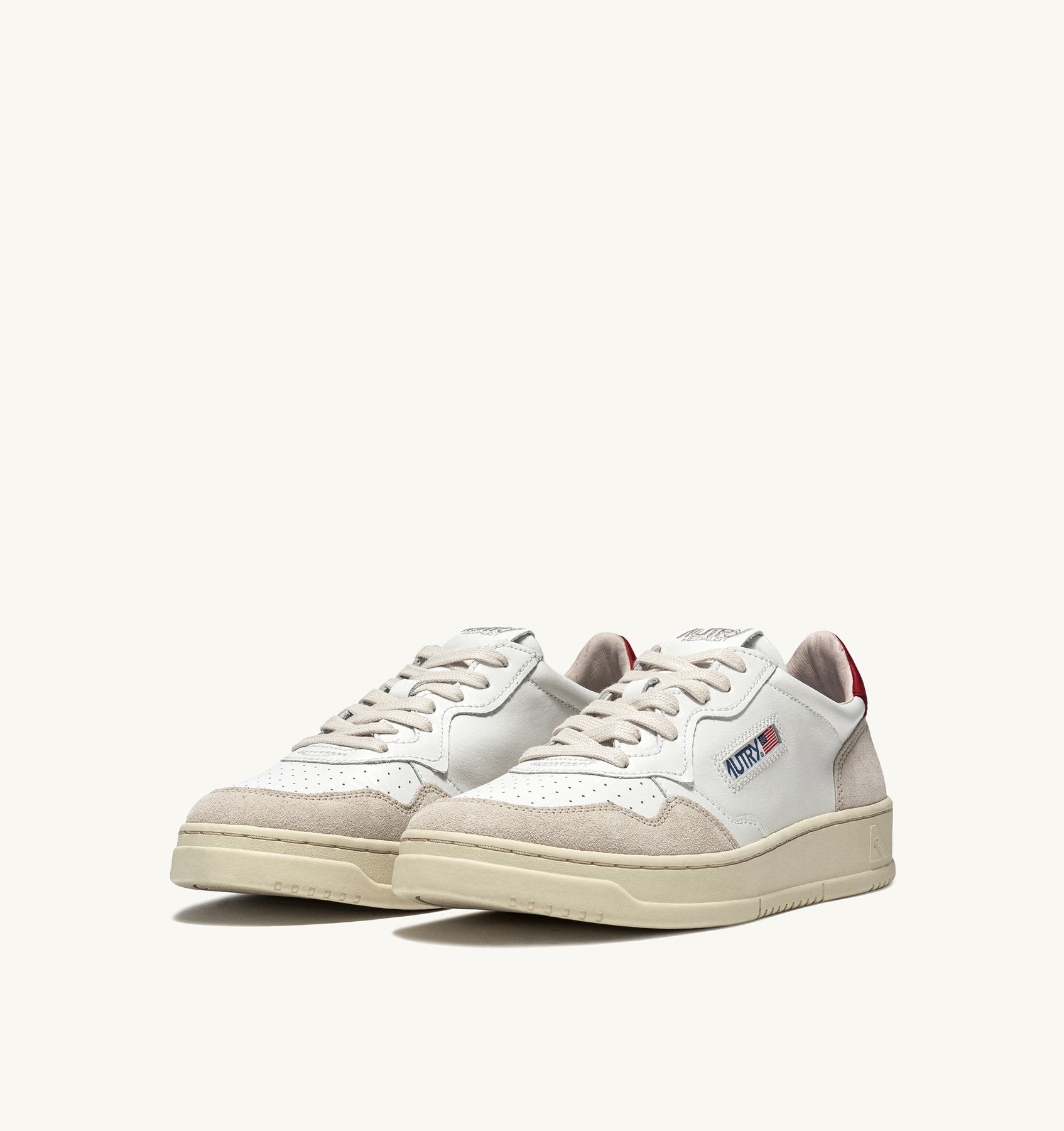 AUTRY Sneaker Uomo Medalist Low-White Beige Red