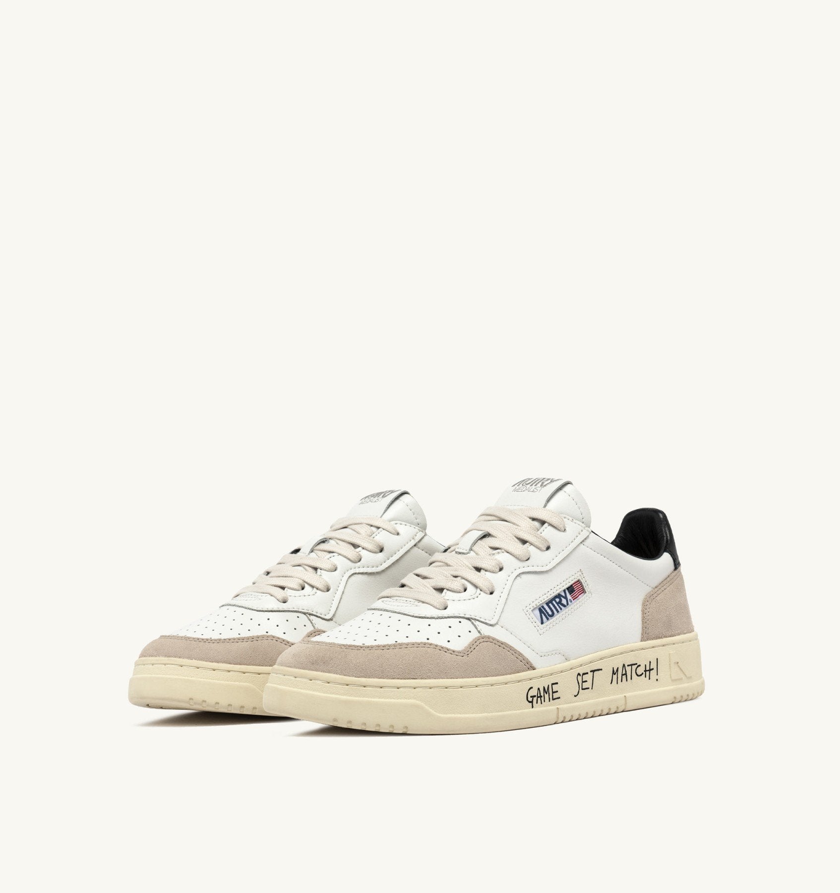 AUTRY Sneaker Uomo Medalist Low-White Beige Black
