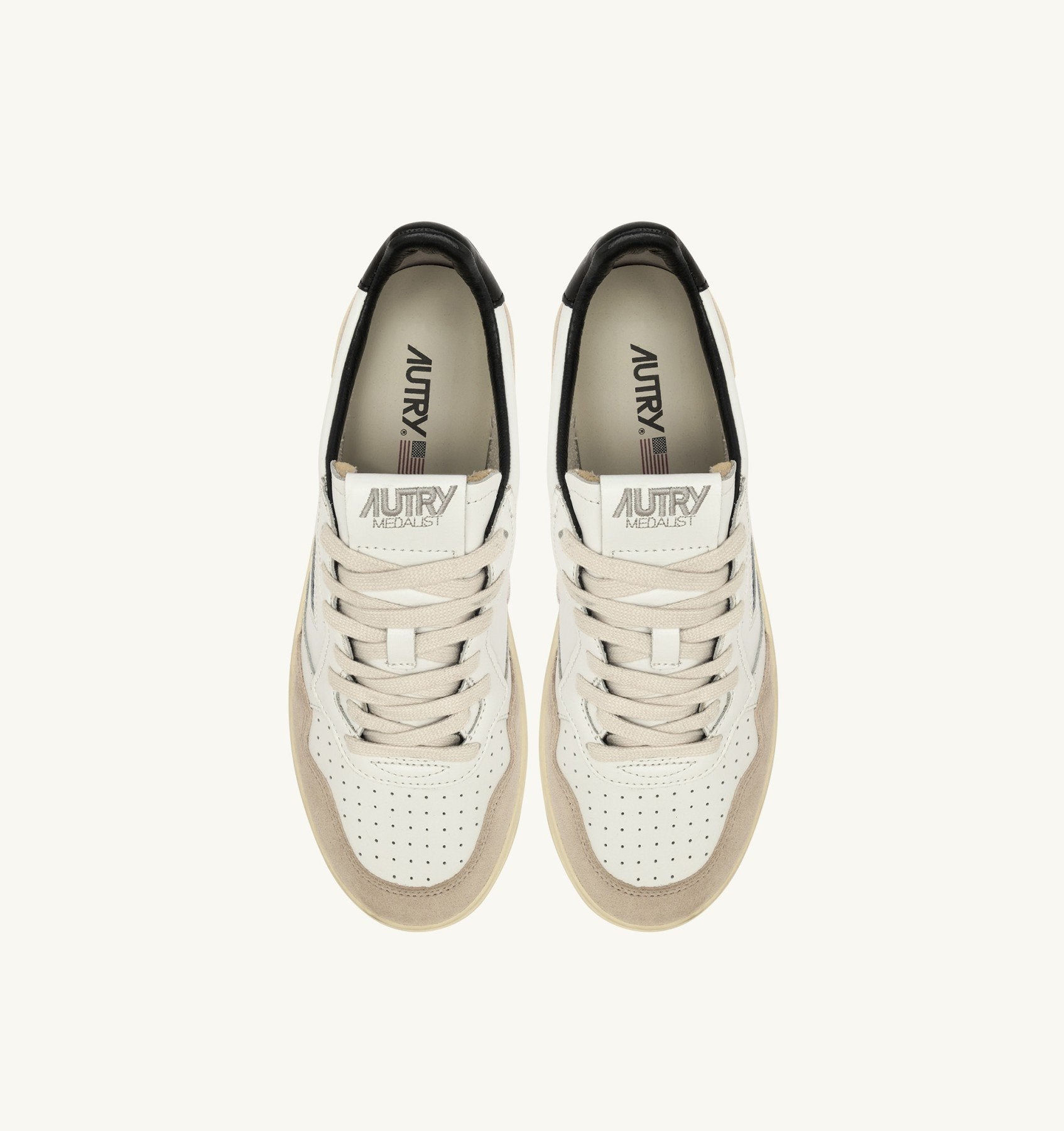 AUTRY Sneaker Uomo Medalist Low-White Beige Black