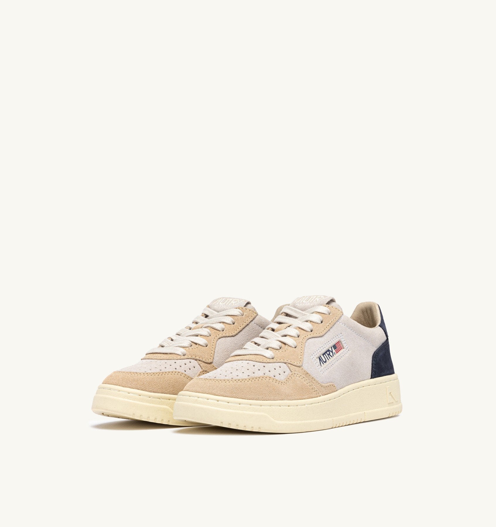 AUTRY Sneaker Uomo Medalist Low Tricolor-White Sand Blu Space