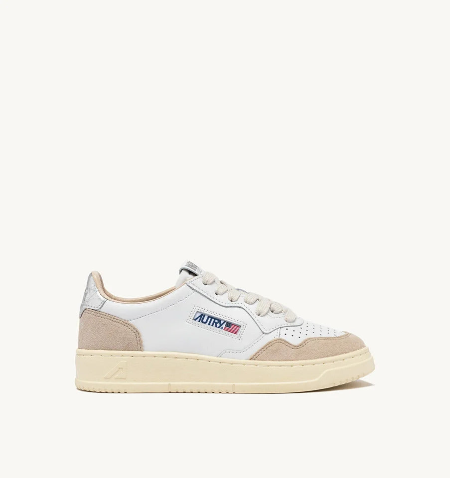 AUTRY Sneaker Donna Medalist Low-White Beige Silver