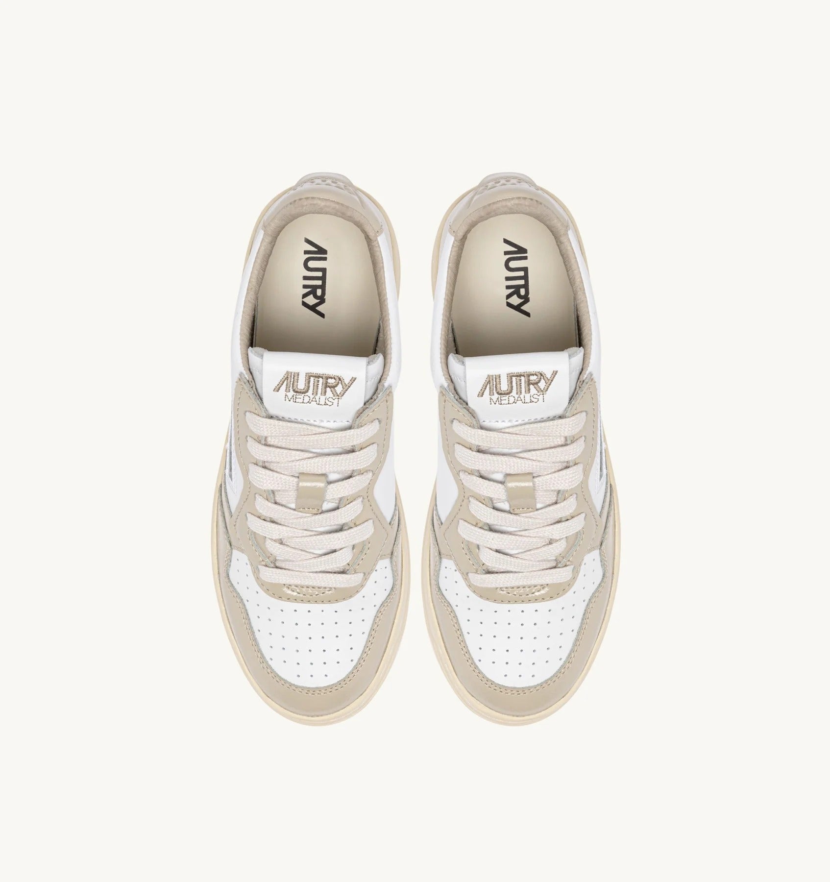 AUTRY Sneaker Donna Medalist Low Lurex-White Gold