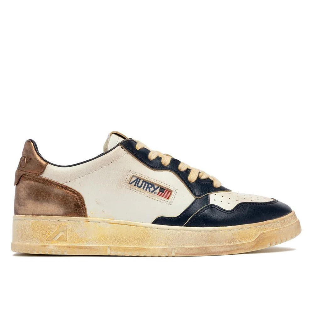 AUTRY Sneaker Uomo Medalist Low Super Vintage-White Space Copper