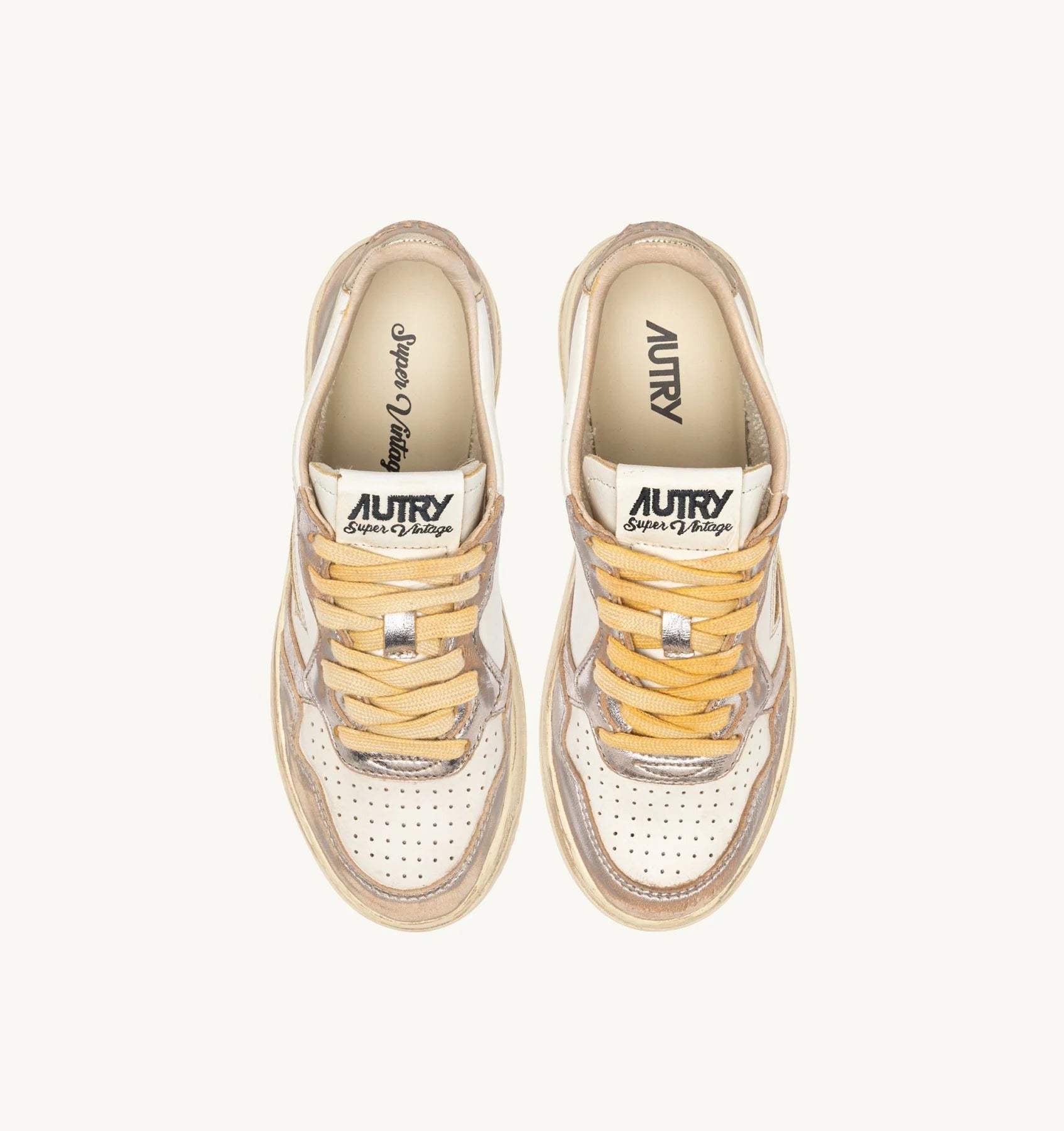 AUTRY Sneaker Donna Medalist Low Super Vintage-Metal Silver