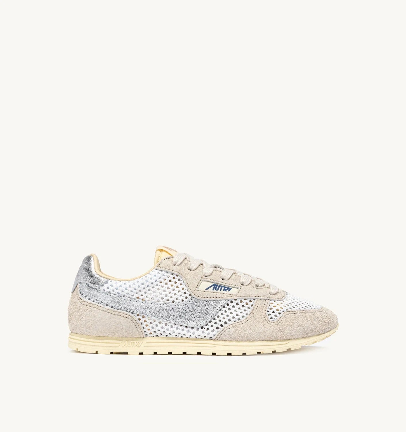AUTRY Sneaker Donna Windspin Low-White Sand Silver