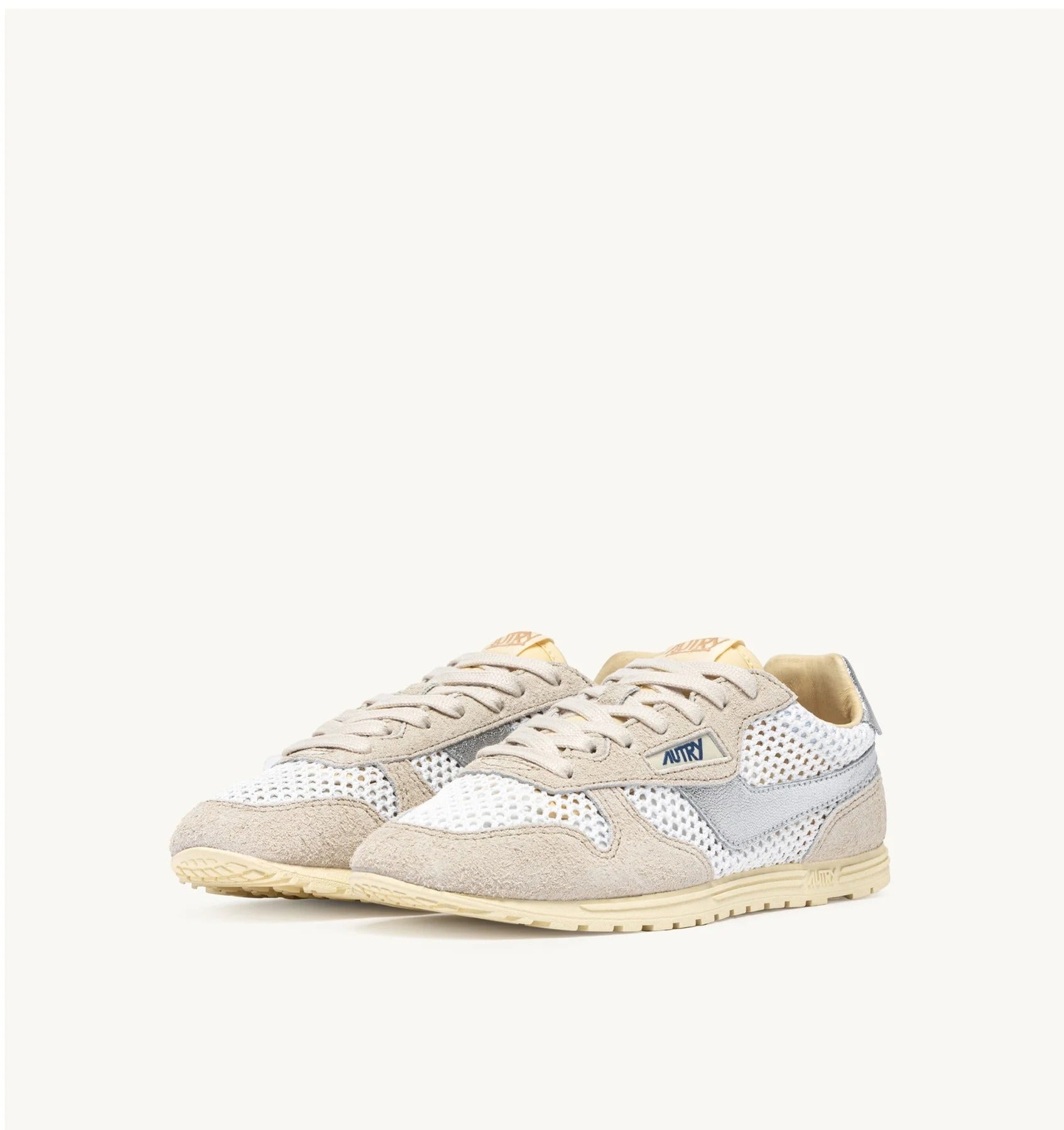 AUTRY Sneaker Donna Windspin Low-White Sand Silver