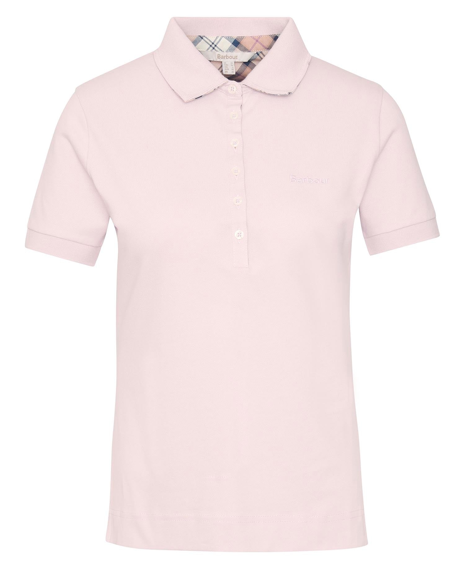 BARBOUR Polo Donna PORTSDOWN-Primrose Pink/Hessian